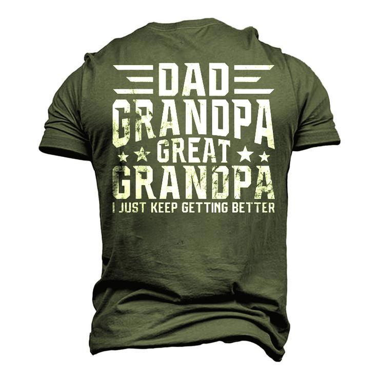 Mens Fathers Day From Grandkids Dad Grandpa Great Grandpa Men's 3D T-shirt Back Print