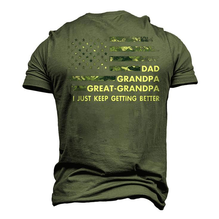 Mens Fathers Day From Grandkids Dad Grandpa Great Grandpa Men's 3D T-Shirt Back Print