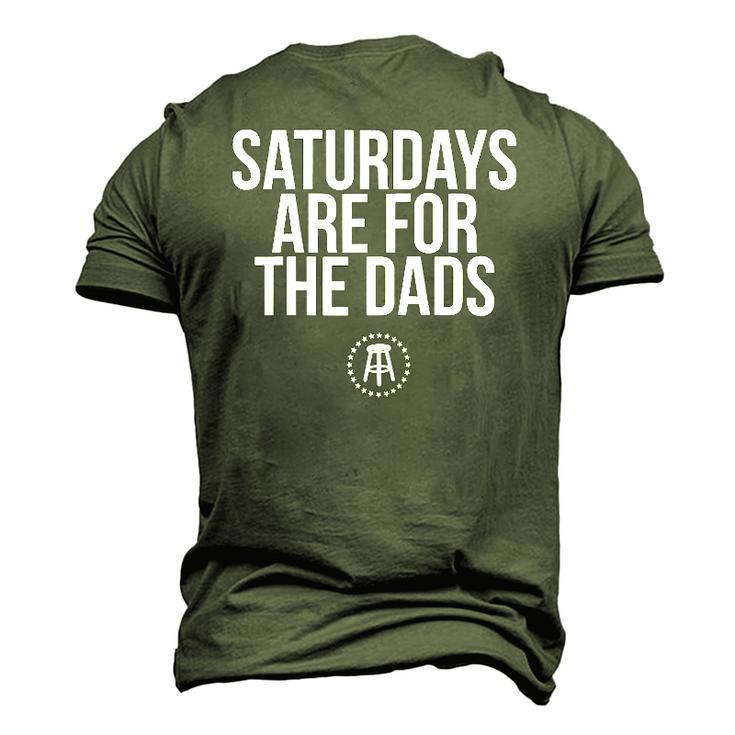 Fathers Day New Dad Saturdays Are For The Dads Raglan Baseball Tee Men's 3D T-Shirt Back Print