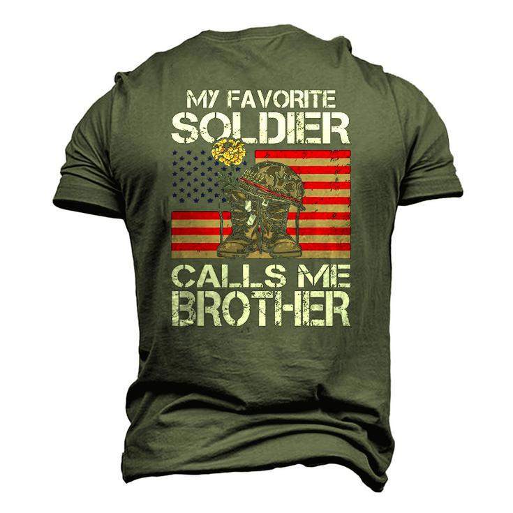 My Favorite Soldier Calls Me Brother Proud Army Bro Men's 3D T-Shirt Back Print