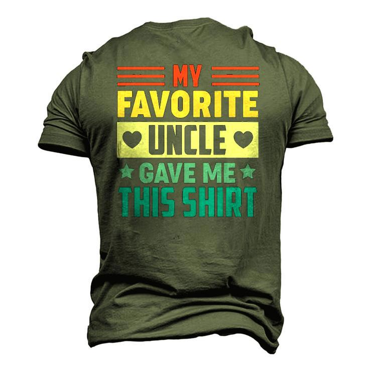 My Favorite Uncle Gave Me This For Nephew Niece Tee Men's 3D T-Shirt Back Print