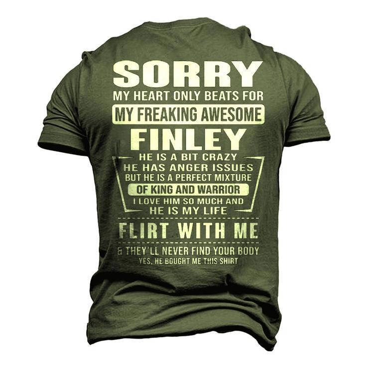 Finley Name Sorry My Heart Only Beats For Finley Men's 3D T-shirt Back Print