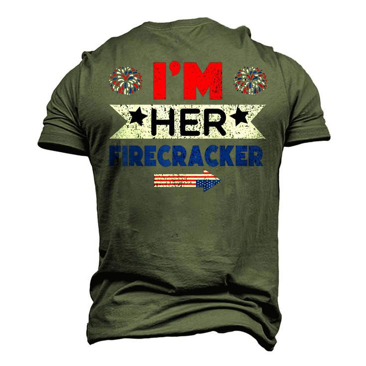 Im Her Firecracker 4Th Of July Matching Couple For Her Men's 3D T-shirt Back Print