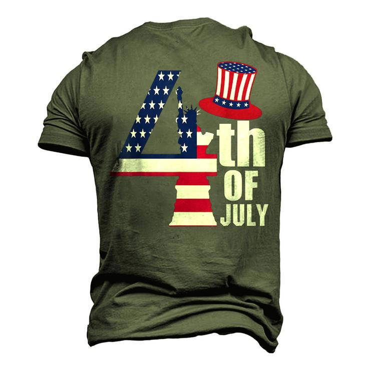 Fourth Of July United States Of America Us Flag 4Th Of July Men's 3D T-shirt Back Print