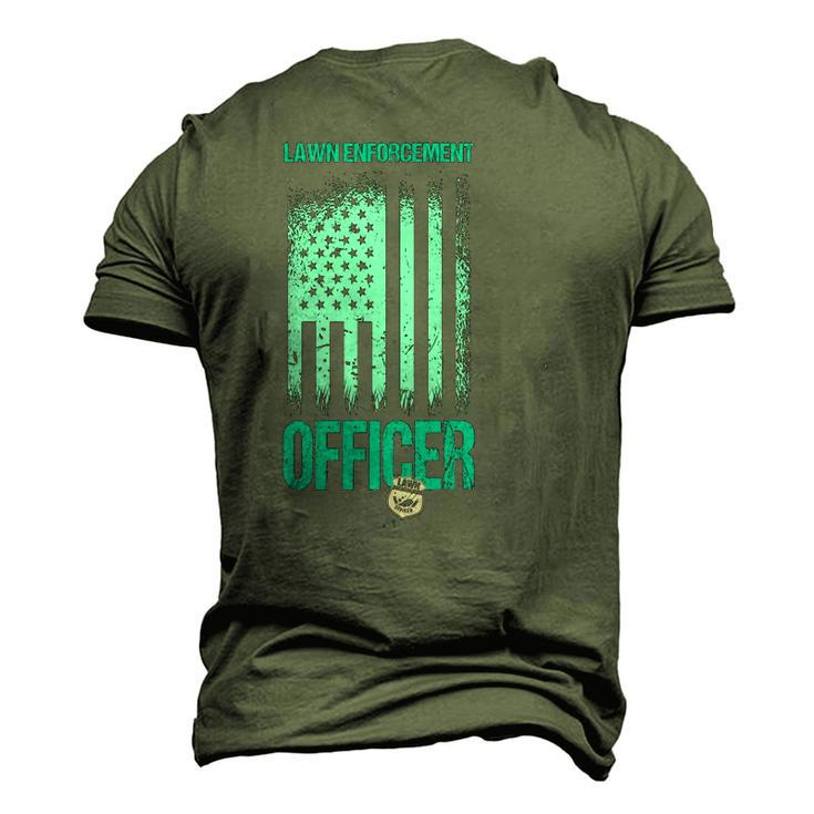 Gardener Landscaper Retro Vintage Lawn Enforcement Officer Men's 3D T-Shirt Back Print