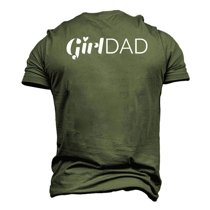 Girl Dad Outnumbered Tee Fathers Day From Wife Daughter Men's 3D T-Shirt Back Print