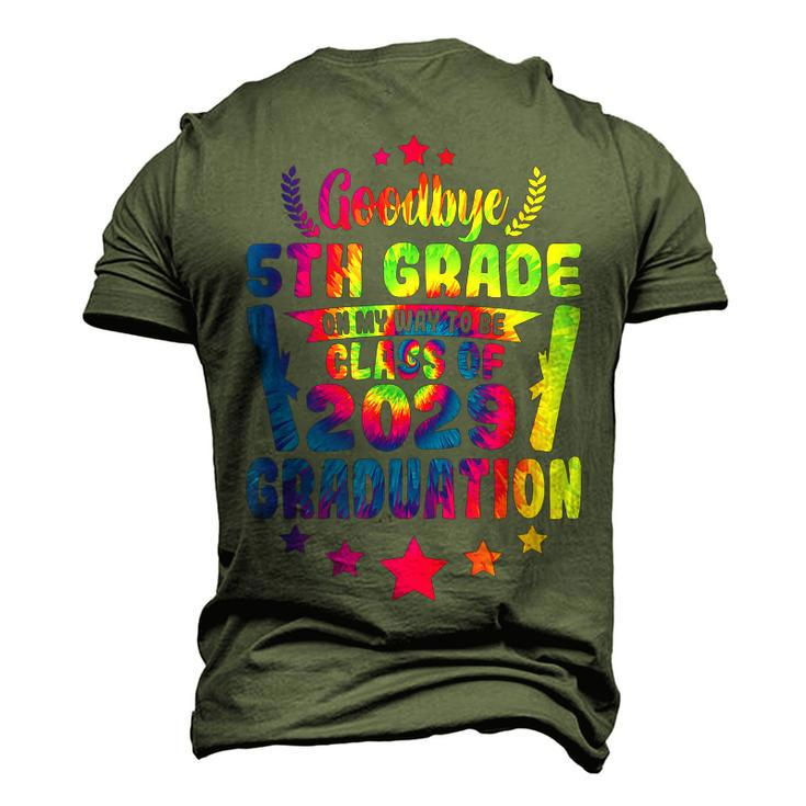 Goodbye 5Th Grade Class Of 2029 Graduate 5Th Grade Tie Dye Men's 3D T-Shirt Back Print