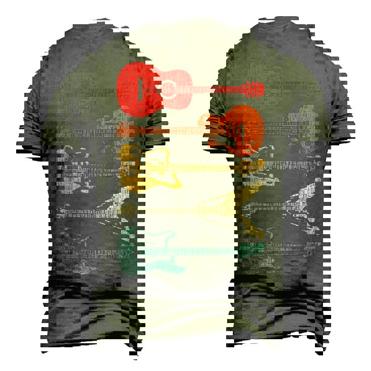 Guitar Lover Retro Style For Guitarist Men's 3D T-Shirt Back Print Guitar Lover Retro Style For Guitarist Men's 3D T-Shirt Back Print