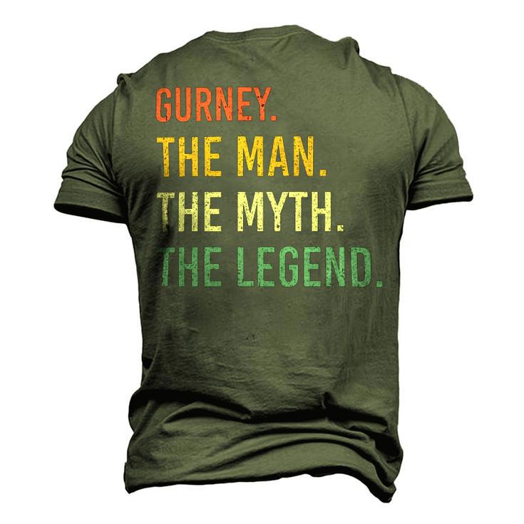 Gurney Name Shirt Gurney Family Name Men's 3D Print Graphic Crewneck Short Sleeve T-shirt