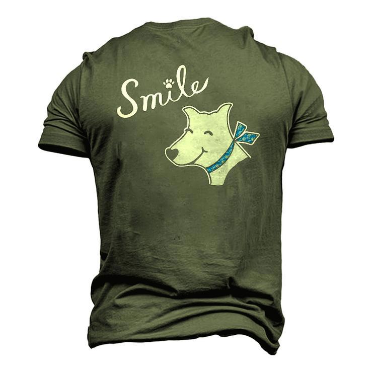 Happy Smile Dog Pet Lover Men's 3D T-Shirt Back Print