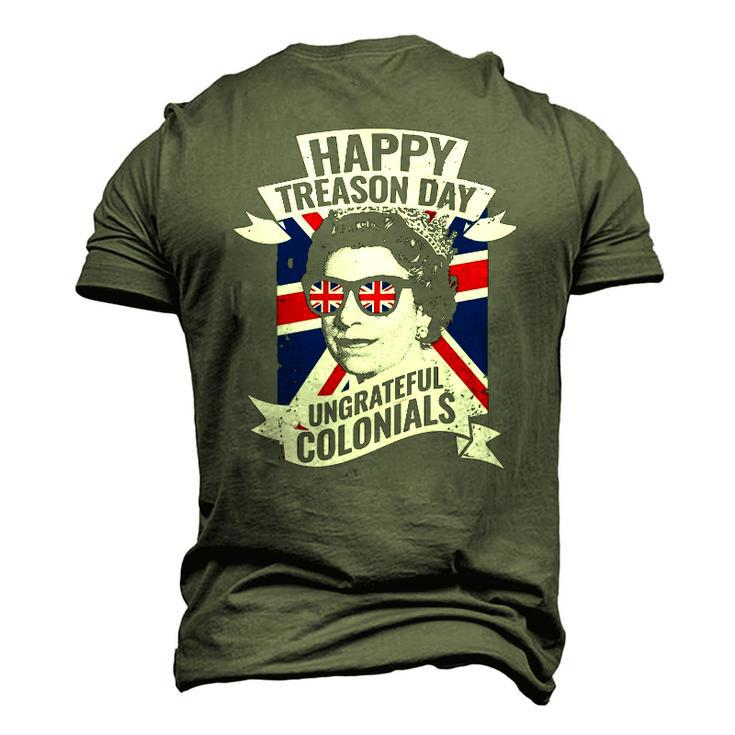 Happy Treasons Day British Queen Essential Men's 3D T-Shirt Back Print