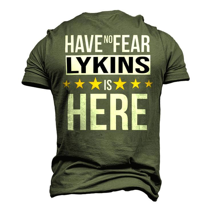 Have No Fear Lykins Is Here Name Men's 3D Print Graphic Crewneck Short Sleeve T-shirt
