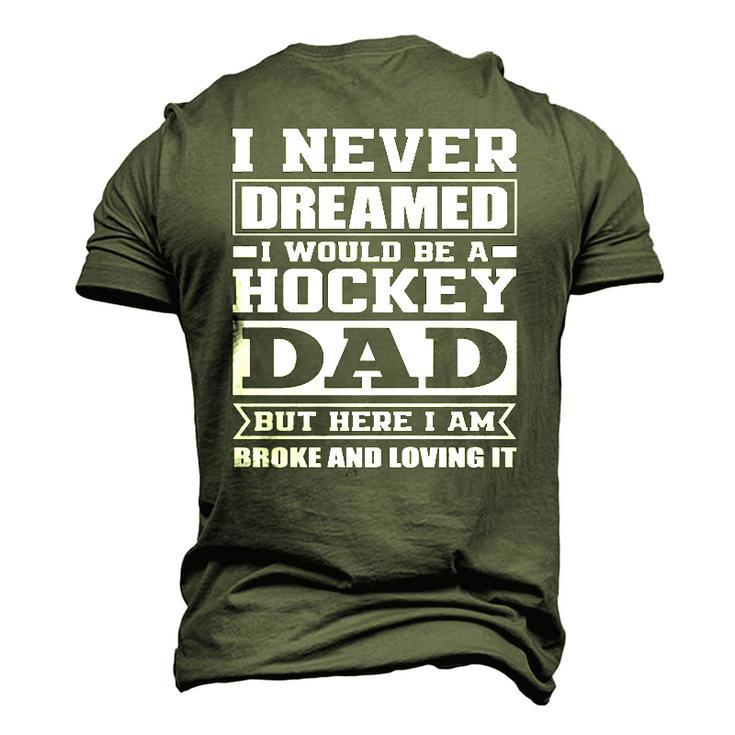 Hockey Dad Dads Ice Hockey Men's 3D T-Shirt Back Print