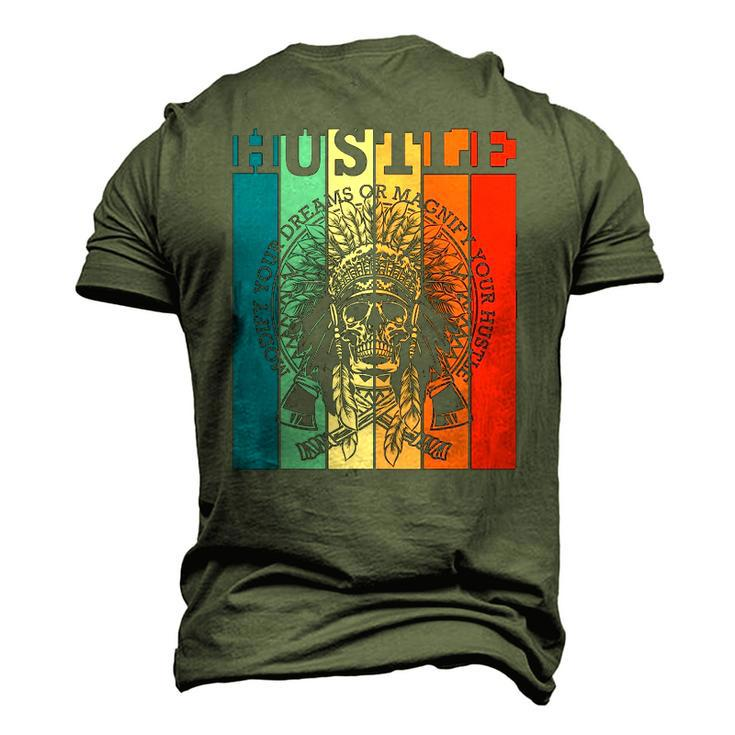 Hustle Retro Native American Indian Hip Hop Music Lover Men's 3D T-Shirt Back Print