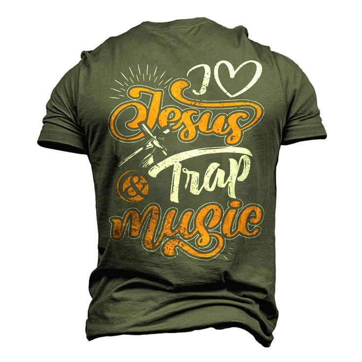 I Love Jesus And Trap Music Dd Men's 3D Print Graphic Crewneck Short Sleeve T-shirt