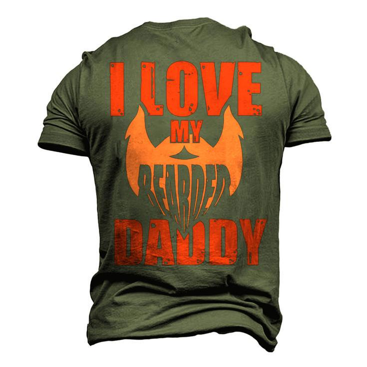 I Love My Bearded Daddy Fathers DayShirts Men's 3D Print Graphic Crewneck Short Sleeve T-shirt