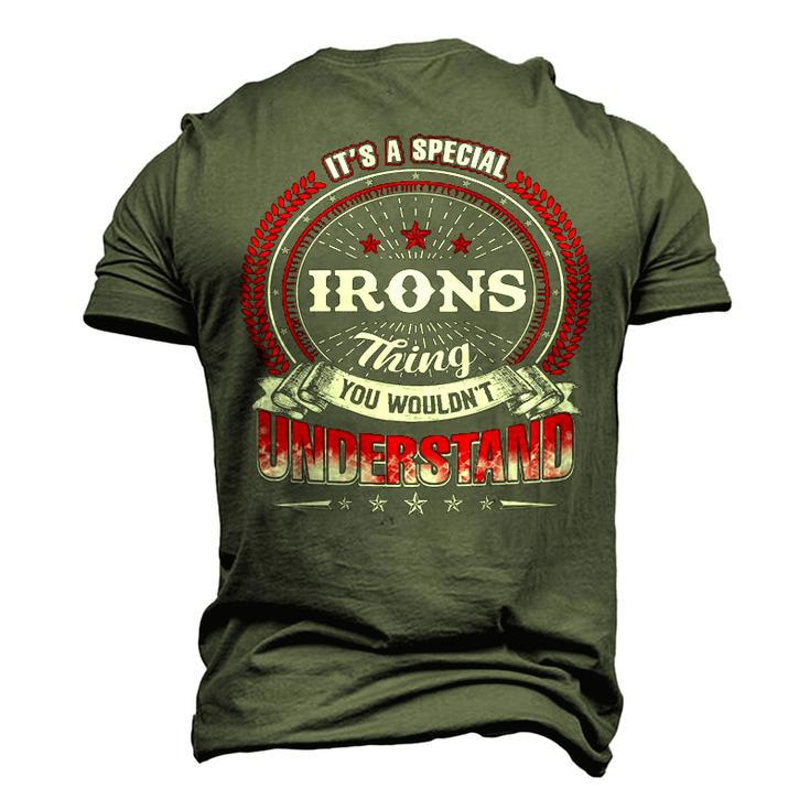 Irons Shirt Family Crest IronsShirt Irons Clothing Irons Tshirt Irons Tshirt For The Irons Men's 3D T-shirt Back Print
