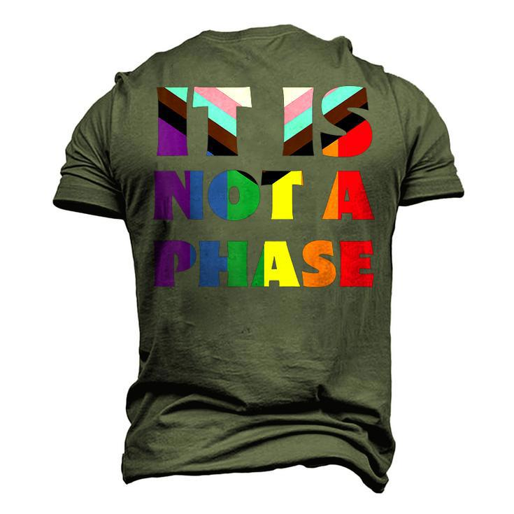 Its Not A Phase Lgbtqia Rainbow Flag Gay Pride Ally Men's 3D T-Shirt Back Print