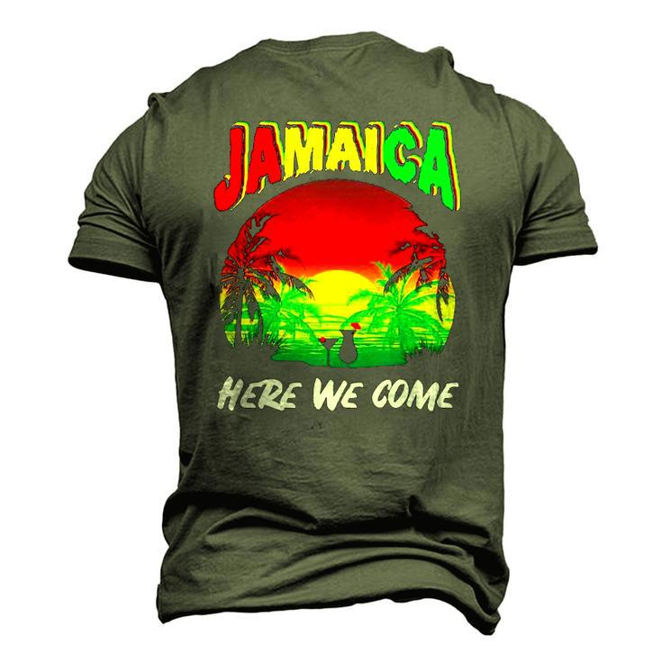 Jamaica Here We Come Jamaica Calling Men's 3D T-Shirt Back Print