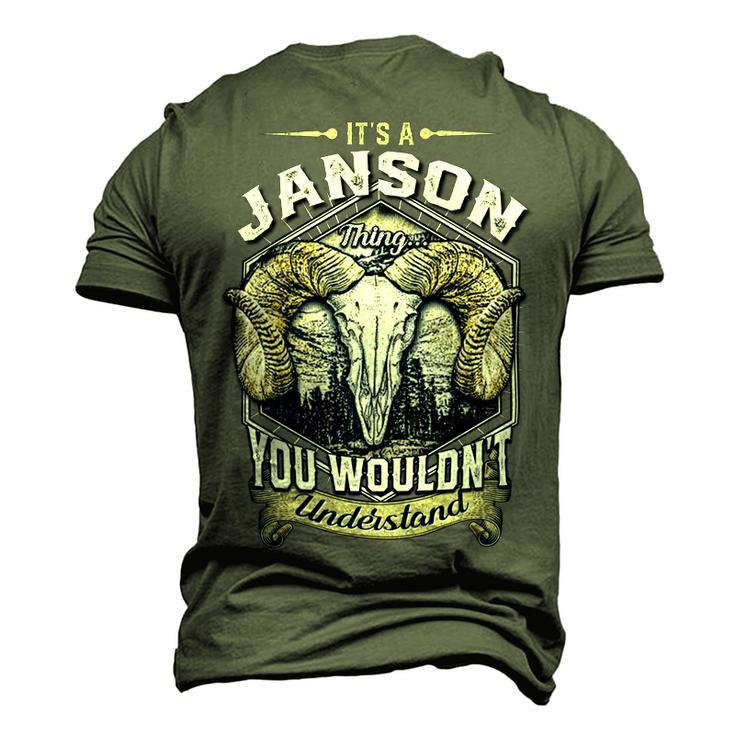 Janson Name Shirt Janson Family Name V4 Men's 3D Print Graphic Crewneck Short Sleeve T-shirt