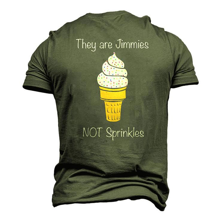 Jimmies Not Sprinkles Ice Cream Cone Men's 3D T-Shirt Back Print