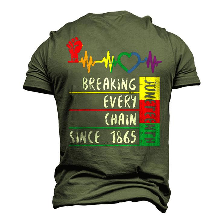 Juneteenth Breaking Every Chain Since 1865 Men's 3D T-Shirt Back Print