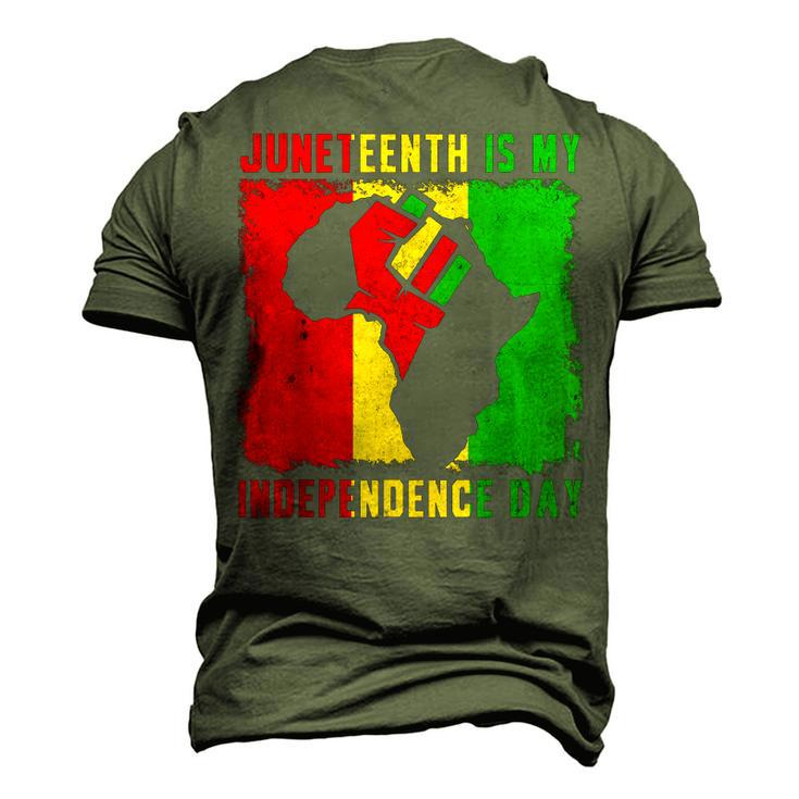 Juneteenth Is My Independence Day 4Th July Black Afro Flag Men's 3D T-shirt Back Print
