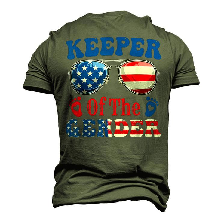 Keeper Of The Gender 4Th Of July Baby Gender Reveal Men's 3D T-Shirt Back Print