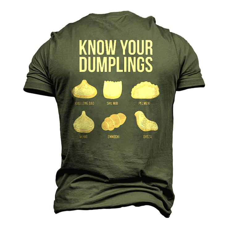 Know Your Dumplings Food Lovers Dim Sum Men's 3D T-Shirt Back Print