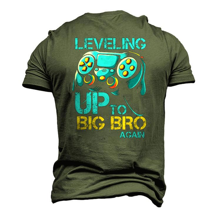 Leveling Up To Big Bro Again Gaming Lovers Vintage Men's 3D T-Shirt Back Print