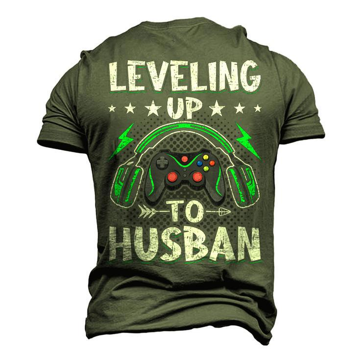 Leveling Up To Husban Husband Video Gamer Gaming Men's 3D T-shirt Back Print