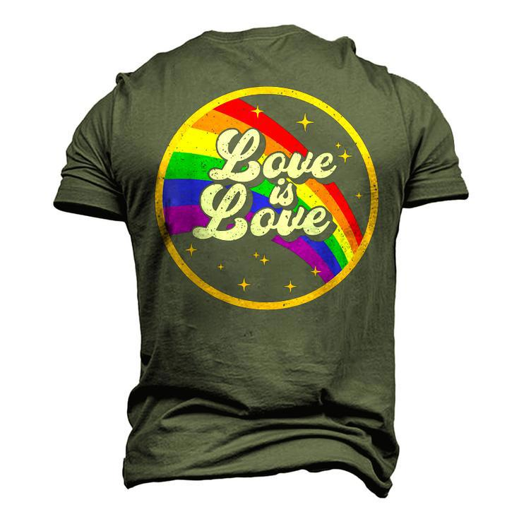 Love Is Love Rainbow Lgbt Gay Lesbian Pride Men's 3D T-Shirt Back Print