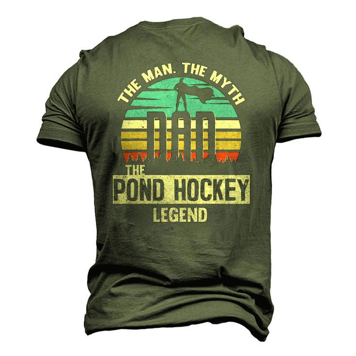 Man Myth Legend Dad Pond Hockey Player Men's 3D T-Shirt Back Print