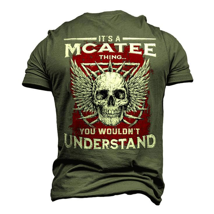 Mcatee Name Shirt Mcatee Family Name V3 Men's 3D Print Graphic Crewneck Short Sleeve T-shirt