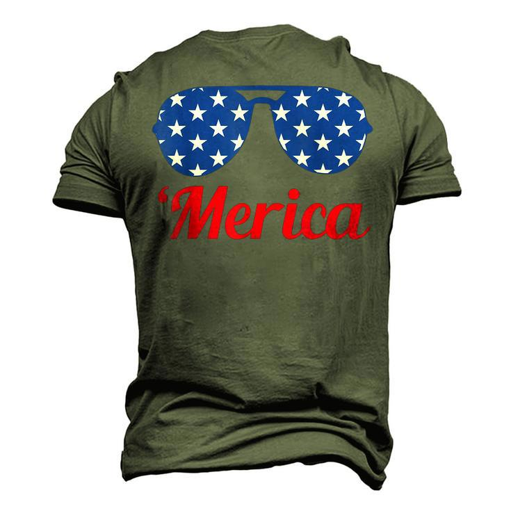 Merica Patriotic American Flag Pride Fourth Of JulyV2 Men's 3D T-shirt Back Print