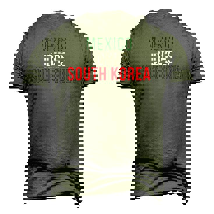 Mexico Loves South Korea Soccer Fan Men's 3D T-Shirt Back Print Mexico Loves South Korea Soccer Fan Men's 3D T-Shirt Back Print