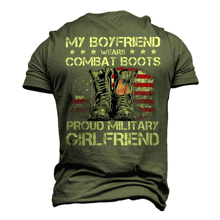 My Boyfriend Wears Combat Boots Proud Military Girlfriend T-Shirt Men's 3D Print Graphic Crewneck Short Sleeve T-shirt