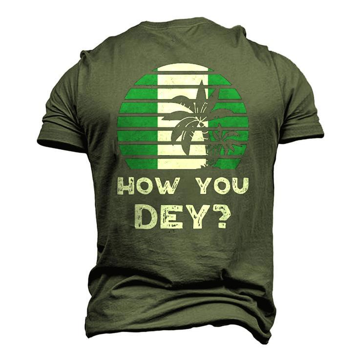 Nigeria Pidgin How You Dey Quote Nigerian Flag Nigeria Men's 3D T-Shirt Back Print