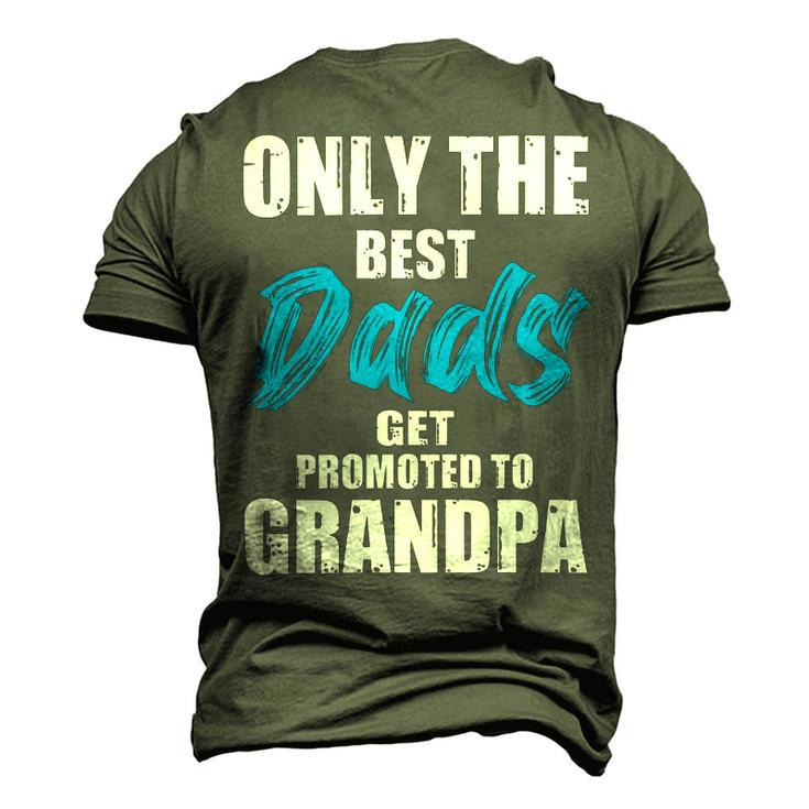 Only The Best Dad Get Promoted To Grandpa Fathers DayShirts Men's 3D Print Graphic Crewneck Short Sleeve T-shirt