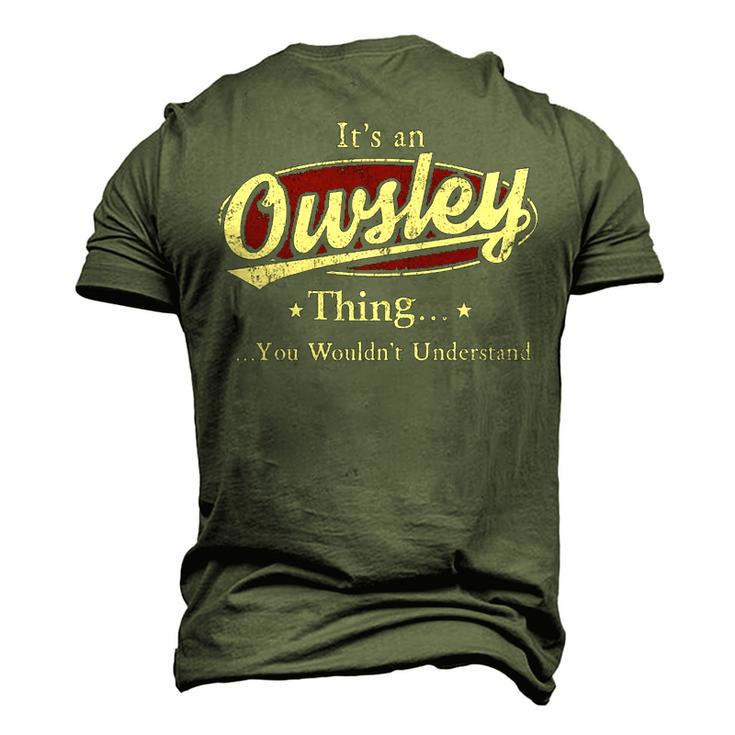 Owsley Shirt Personalized NameShirt Name Print T Shirts Shirts With Name Owsley Men's 3D T-shirt Back Print