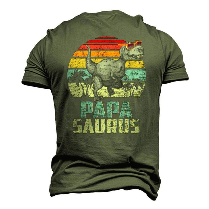 Papasaurus Rex Dinosaur Papa Saurus Matching Men's 3D T-Shirt Back Print