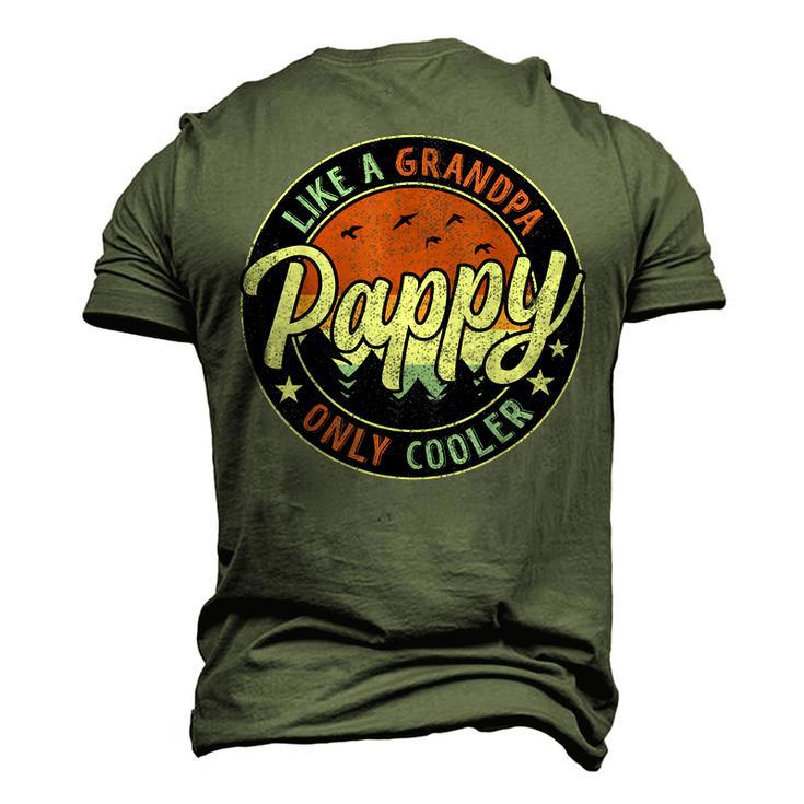 Pappy Like A Grandpa Only Cooler Vintage Retro Fathers Day Men's 3D T-Shirt Back Print