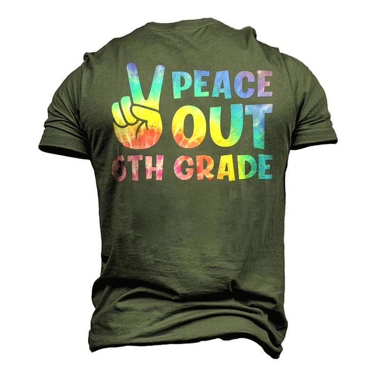 Peace Out 6Th Grade 2022 Graduate Happy Last Day Of School Men's 3D T-Shirt Back Print