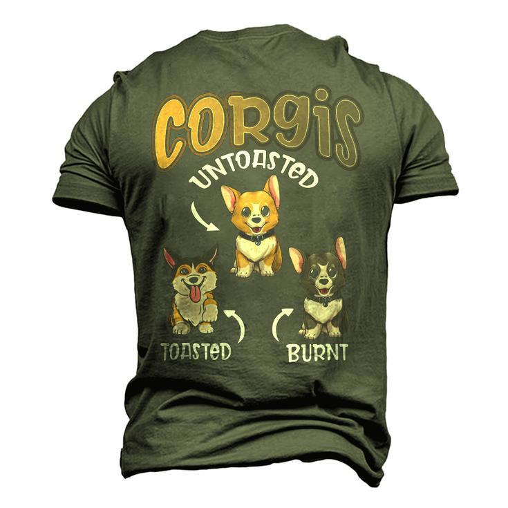 Pembroke Welsh Corgi Untoasted Toasted Burnt Dog Lovers V2 Men's 3D Print Graphic Crewneck Short Sleeve T-shirt
