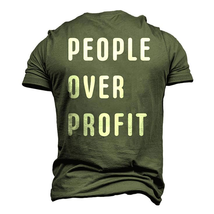 People Over Profit Anti Capitalism Protest Raglan Baseball Tee Men's 3D T-Shirt Back Print
