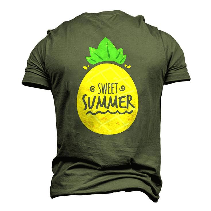 Pineapple Summer Sweet Summer Hello Break Vacation Men's 3D T-Shirt Back Print