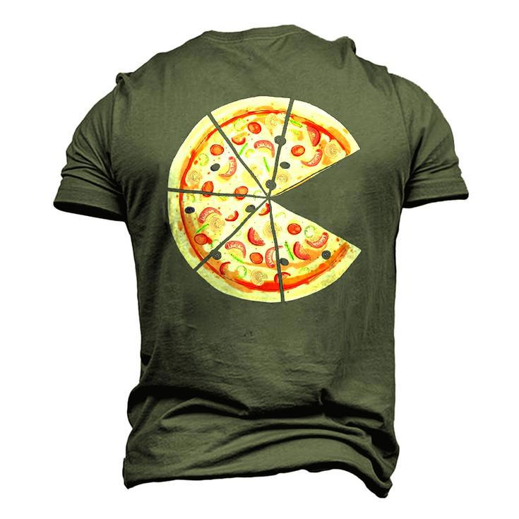 Pizza Pie And Slice Dad And Son Matching Pizza Father’S Day Men's 3D T-shirt Back Print