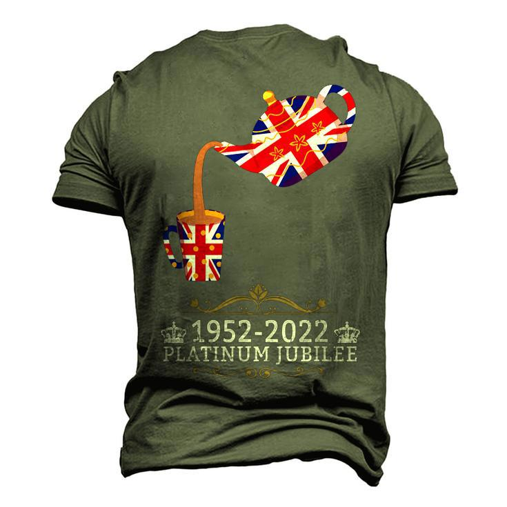Platinum Jubilee 2022 Union Jack For Kids & Jubilee Teapot Men's 3D T-Shirt Back Print