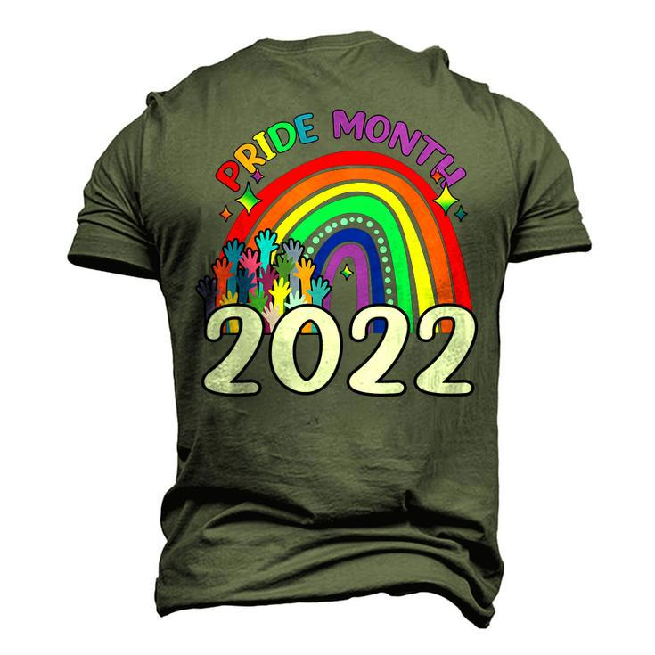 Pride Month 2022 Lgbt Rainbow Flag Gay Pride Ally Men's 3D T-Shirt Back Print