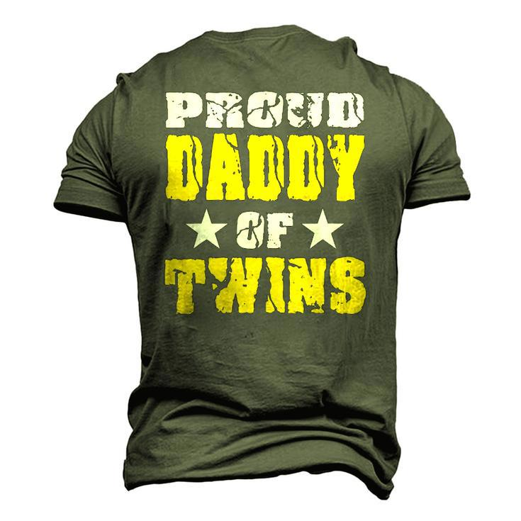 Proud Daddy Of Twins Dad Father Men's 3D T-Shirt Back Print